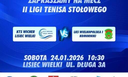 Mecz II ligi tenisa stołowego w Hali Sportowej Gminy Stare Miasto
